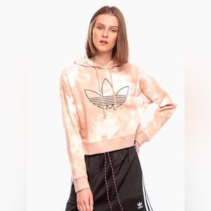 adidas Originals Women's All Over Print Crop Hoodie | multicolor | US W medium